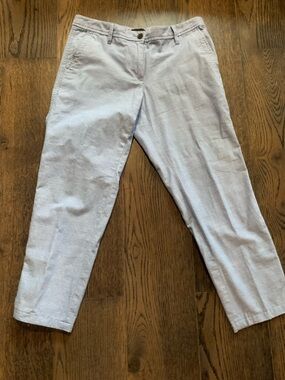 Talbots chambray crop pant